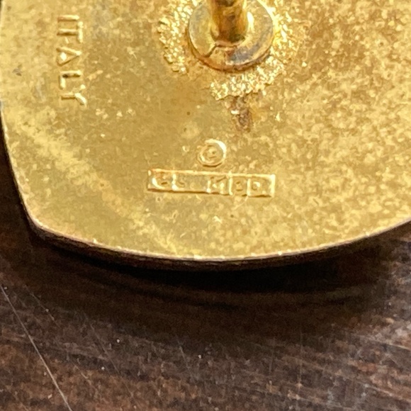 Vintage Italian Gold-Plated Football Tie Tack / Lapel Pin – Hallmarked –Italy. - Picture 5 of 6